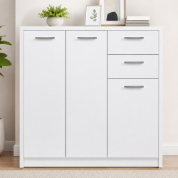 Tủ gỗ để giày dép 3 cánh mở 2 ngăn kéo KĐG47
