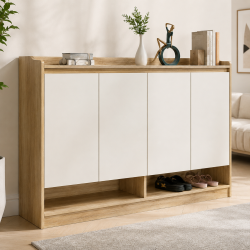 Tủ giày gỗ MDF 4 cánh rộng 1m6 sức chứa lớn KĐG62