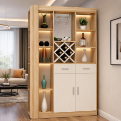 Tủ rượu vách ngăn gỗ công nghiệp trang trí phòng khách đẹp TR38