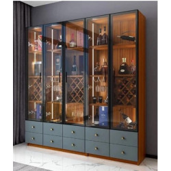 Tủ đựng rượu gỗ cánh kính trang trí phòng khách TR41