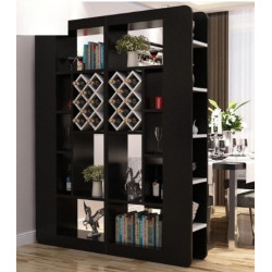 Kệ gỗ để rượu kiêm để sách và đồ trang trí phòng khách TR44