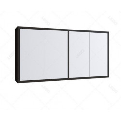 Kệ sách gỗ treo tường 2 tầng 4 cánh gỗ mở KTT19