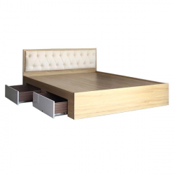 Giường ngủ gỗ công nghiệp 2 ngăn kéo sang trọng hiện đại GCN53
