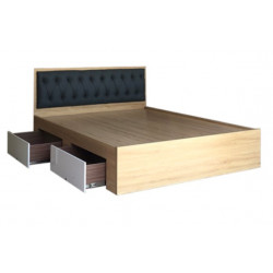 Giường ngủ gỗ công nghiệp 2 ngăn kéo 1m6 bọc đệm GCN53