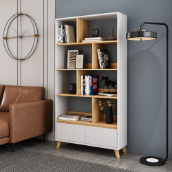 Tủ kệ để sách gỗ công nghiệp hiện đại rộng 80cm KSG121