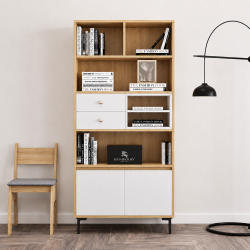 Tủ kệ sách hồ sơ tài liệu gỗ công nghiệp rộng 80cm KSG127