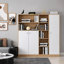 Tủ kệ gỗ đẹp 1m6 để sách tài liệu hiện đại KSG130