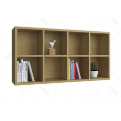 Kệ giá sách gỗ 120x60cm có 8 ngăn treo tường  KTT25