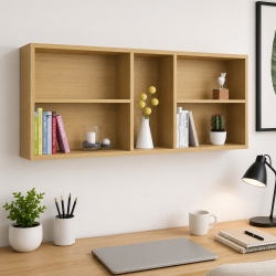 Kệ sách gỗ treo tường 150x60cm để đồ tiện dụng KTT26