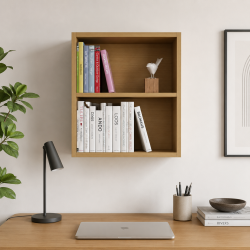 Kệ sách gỗ treo tường 60x60cm đơn giản nhỏ gọn KTT35