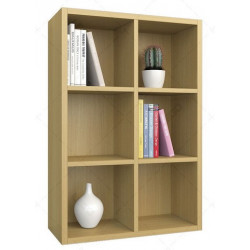Kệ sách gỗ 6 ô ngăn 60cmx90cm treo tường KTT42