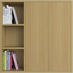 Tủ kệ sách gỗ trang trí 90x90(cm) treo tường KTT46