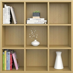 Kệ gỗ vuông 90x90(cm) để sách treo tường KTT48