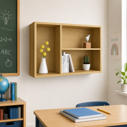 Giá sách gỗ công nghiệp treo tường 90x60cm đơn giản hiện đại KTT59