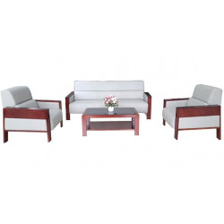 Bộ ghế sofa bọc da phòng khách cao cấp SF704DA