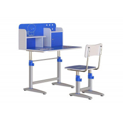 Bộ bàn ghế học cho bé khung thép gỗ melamine có giá sách The One BHS20C-3