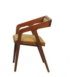 Ghế gỗ đệm bọc PVC dùng cho quán cafe khách sạn GKS07