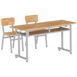 Bàn học sinh đôi rời ghế gỗ tự nhiên The One BHS112 (giá tính dưới 100đvsp)