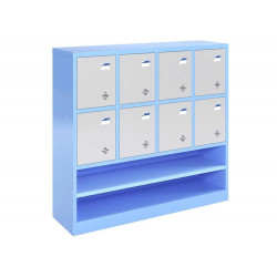 Tủ sắt để đồ mẫu giáo 8 cánh có ngăn trống để giày dép The One TMG984-4K