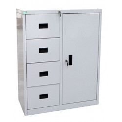 Tủ tài liệu sắt thấp cánh mở 4 ngăn kéo NT190 TS19B