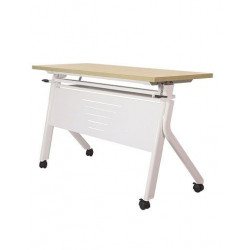 Bàn làm việc gấp gọn mặt gỗ chân sơn có bánh xe NT190 BHL12B/BHL14B