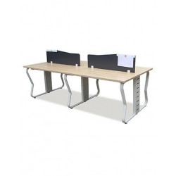 Cụm bàn 4 chỗ ngồi chân sắt mặt gỗ NT190 1903B12-4