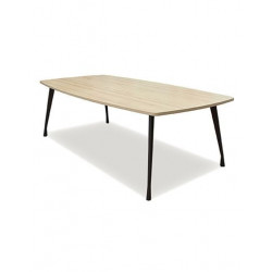 Bàn họp văn phòng chân sắt mặt gỗ 2m4 NT190 1904BH24 