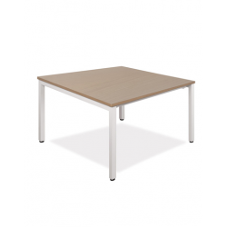 Bàn làm việc đôi chân sắt mặt gỗ 120x120 NT190 1905B12-2