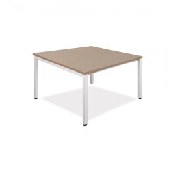 Bàn làm việc đôi chân sắt mặt gỗ 1905B12-2