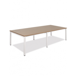 Bàn họp làm việc cụm 4 chỗ ngồi chân sắt mặt gỗ 240x120 NT190 1905B12-4