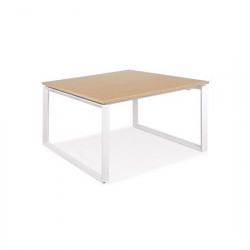 Bàn làm việc 2 chỗ ngồi chân sắt mặt gỗ 1906B12-2