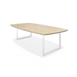 Bàn họp văn phòng chân sắt mặt gỗ 2m4 NT190 1906BH24