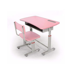 Bộ bàn ghế học sinh cho bé Nội thất 190 khung sắt mặt gỗ BHS03-H