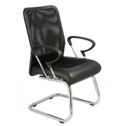 Ghế chân quỳ khung mạ lưng lưới, đệm lưới phối da PU NT190 GQ06-M