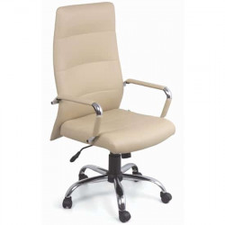 Ghế xoay da văn phòng NT190, chân sao sắt mạ GX308B-M