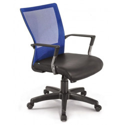 Ghế xoay văn phòng lưng lưới đệm da PU viền lưới NT190 GX402A