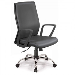 Ghế xoay da văn phòng NT190, chân sao sắt mạ GX405A-M