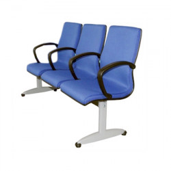 Băng ghế ngồi phòng chờ nội thất 190 loại 3 chỗ ngồi chân sơn tĩnh điện, đệm mút bọc nỉ GC03-3T