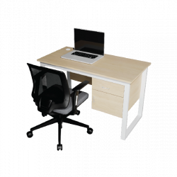 Bàn làm việc nhân viên văn phòng khung thép mặt gỗ Xuân Hoà FO3-BNV-03-02H