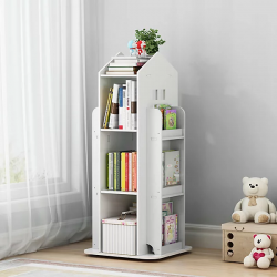 Giá kệ sách xoay 360 độ hình ngôi nhà để đồ cho bé thông minh KSG182