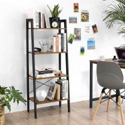 Kệ sắt đợt gỗ trang trí hình thang độc đáo KSG194