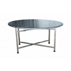 Bàn ăn tròn Inox201 Phú Mỹ BT18/BT20 phi 140/150cm xếp gọn thông minh