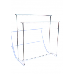 Giá inox xà đôi phơi đồ quần áo có móc treo dài 150cm Phú Mỹ GPĐ04