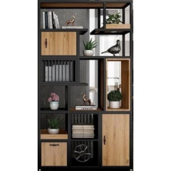 Kệ khung sắt đợt gỗ để đồ trang trí phòng khách gia đình KSG199