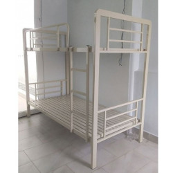 Giường ngủ sinh viên hai tầng rộng 80cm khung sắt hộp 3x6  GS2T08