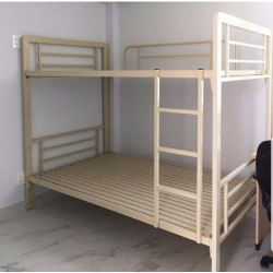 Giường ngủ hai tầng rộng 120cm dát sắt khung hộp 3x6  GS2T10