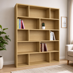 Giá sách gỗ đứng trang trí đẹp 120x150cm KSG213