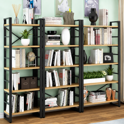 Kệ để sách khung sắt mặt gỗ trang trí đẹp KSG250