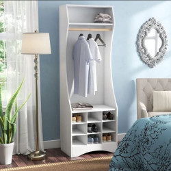 Tủ kệ treo quần áo kèm ngăn để giày đa dạng KQA86