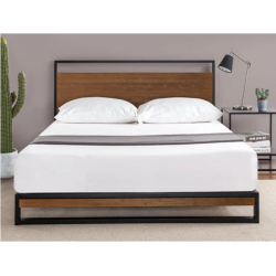 Giường ngủ cá nhân khung sắt ốp gỗ rộng 1 mét GSD25